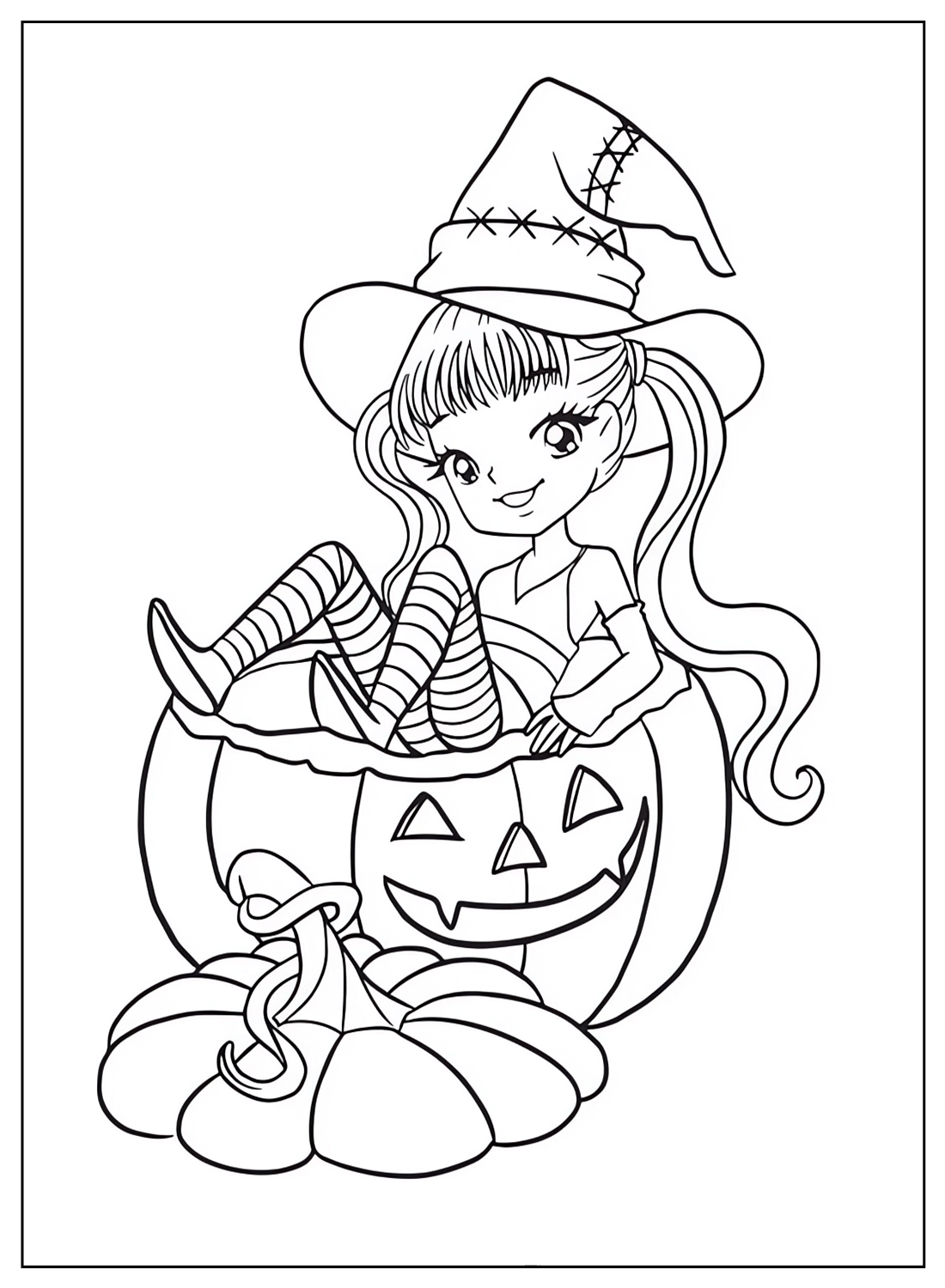 Pretty Witch Coloring Sheets