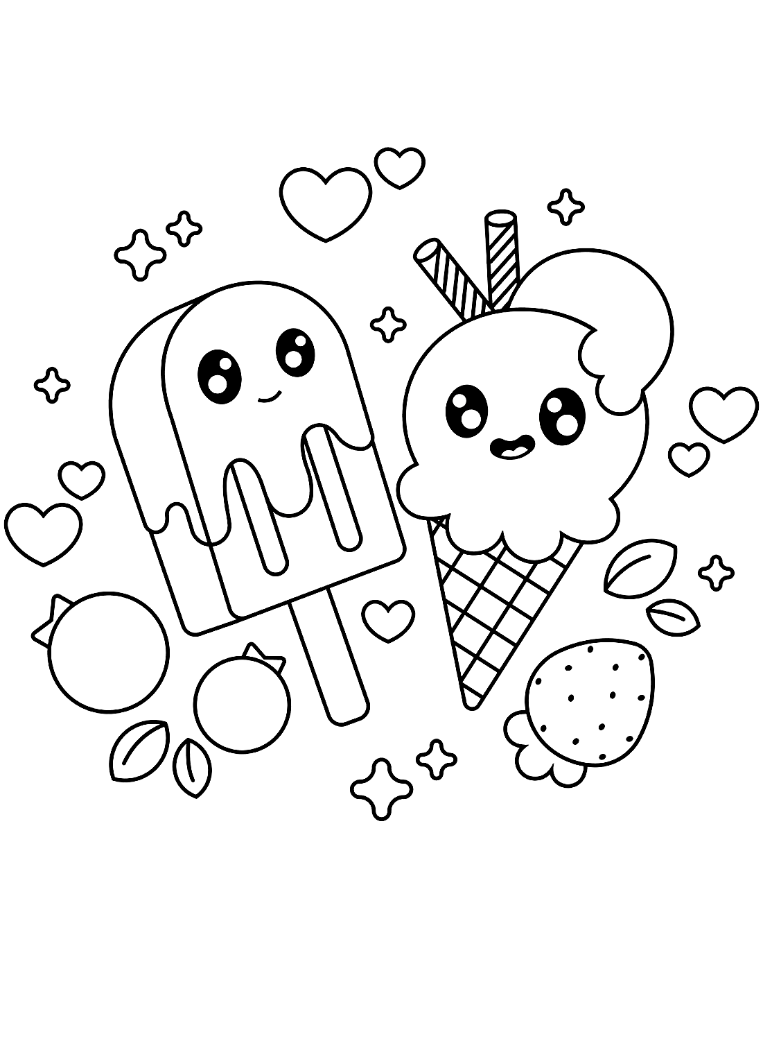 Printable Coloring Pages Ice Cream