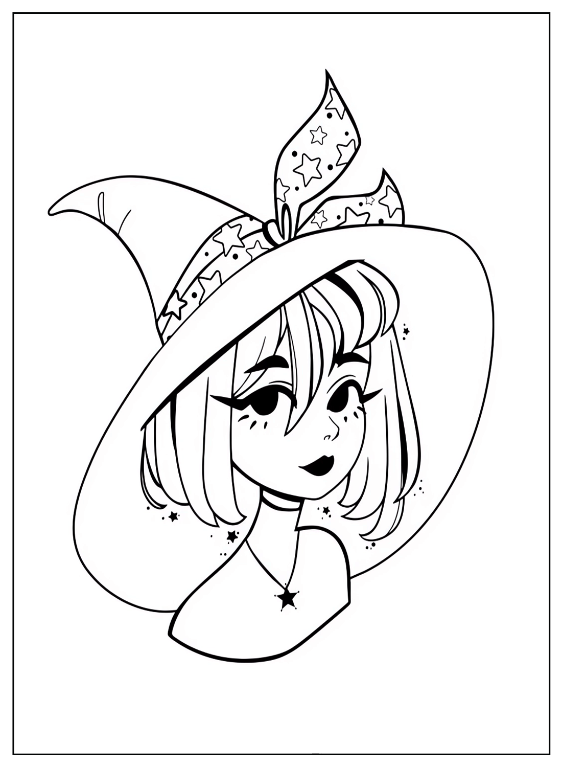 Printable Witch Hat Coloring Sheets