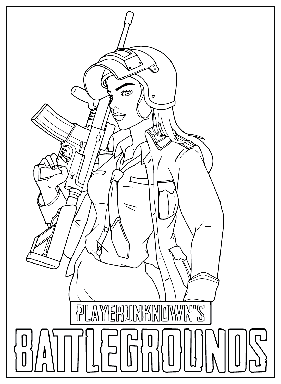 Pubg Battle Royale Coloring Page Free - Free Printable Coloring Pages