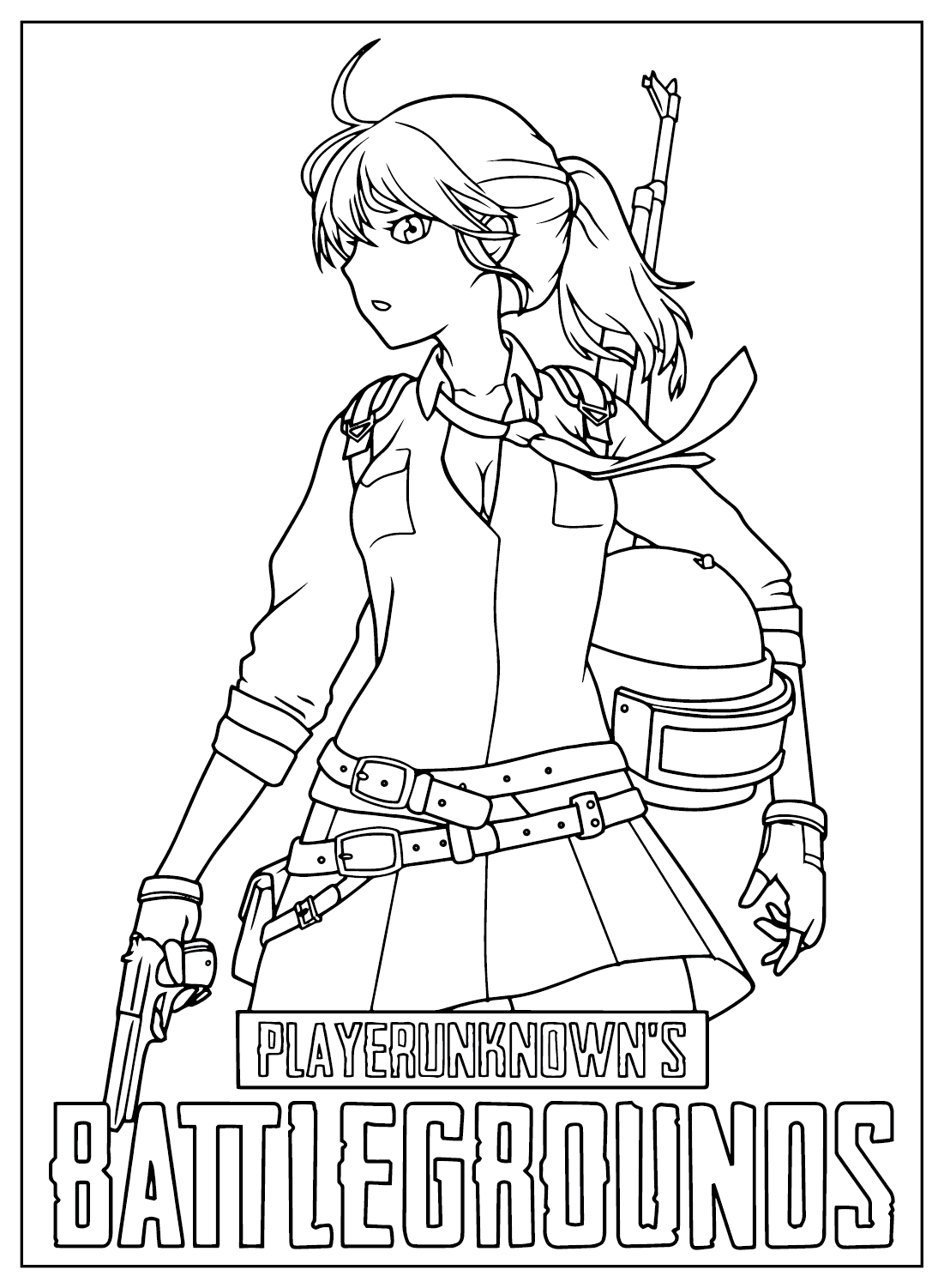 Pubg Battle Royale Coloring Page - Free Printable Coloring Pages