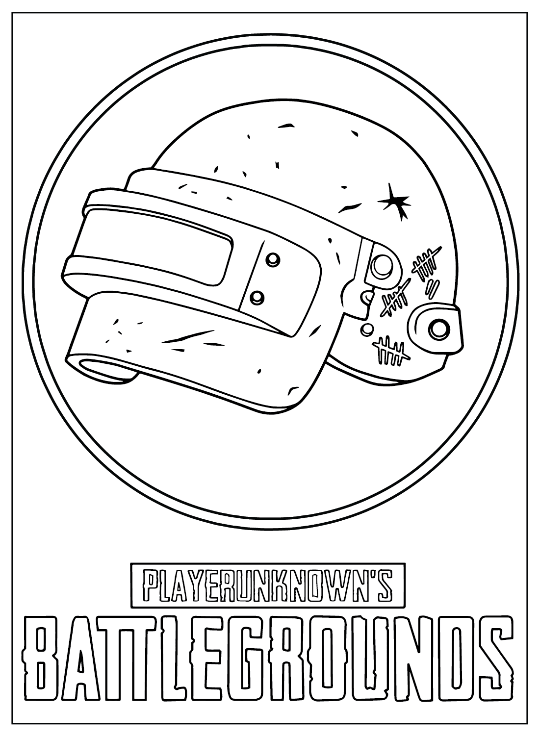 Pubg Battle Royale Game Coloring Page from PUBG
