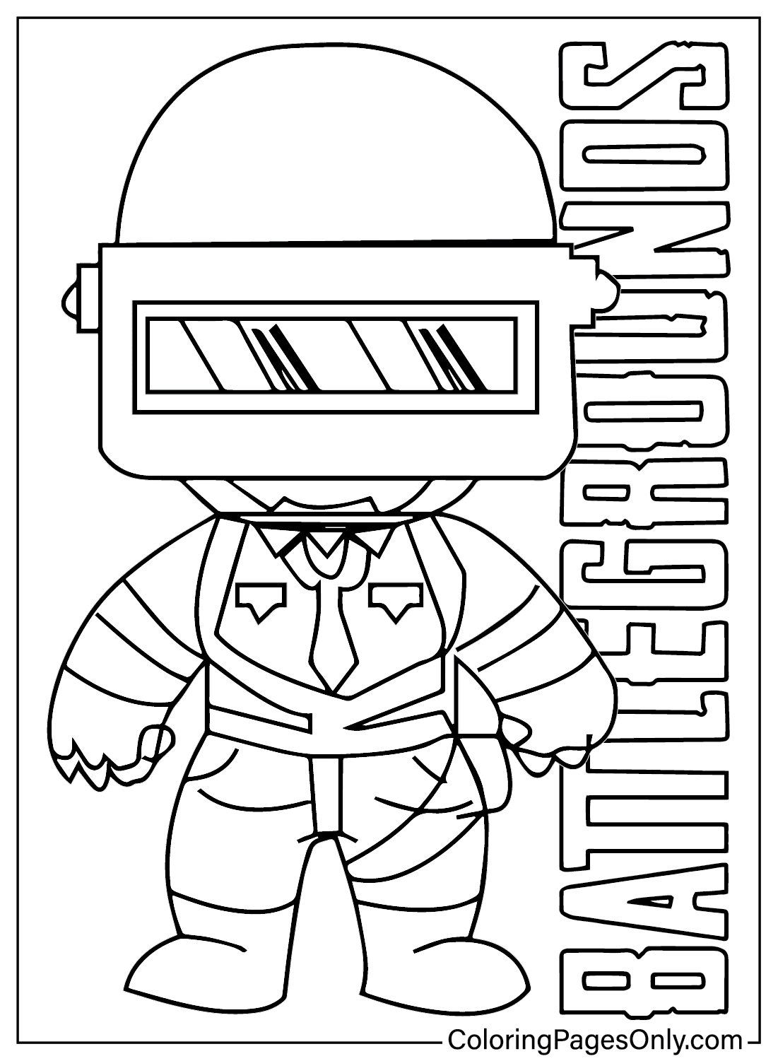 Pubg Coloring Page PDF from PUBG