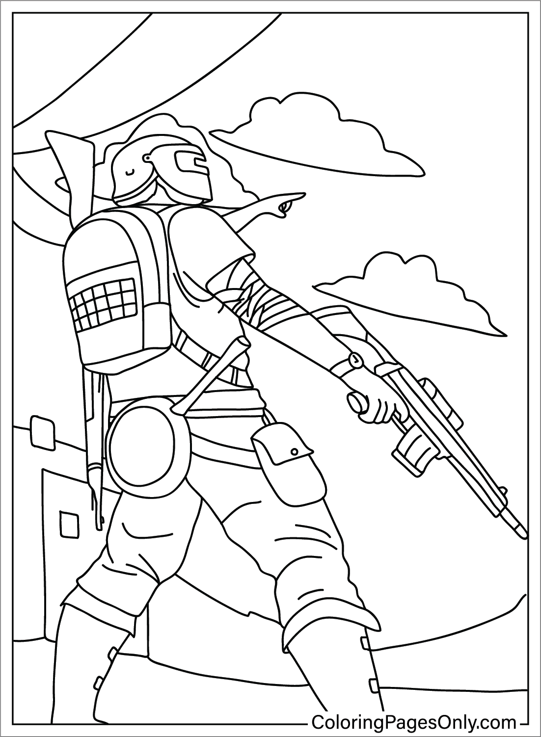Pubg Coloring Page for Adults from PUBG