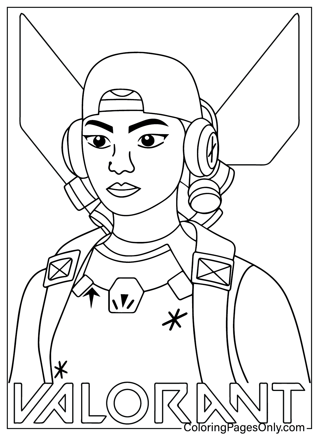 Raze Valorant Coloring Page - Free Printable Coloring Pages