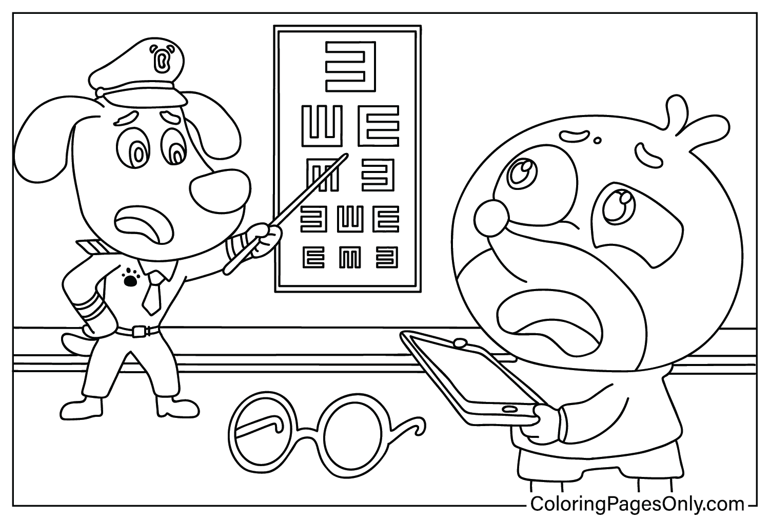 Safety Sheriff Labrador Coloring Page Free from Safety Sheriff Labrador