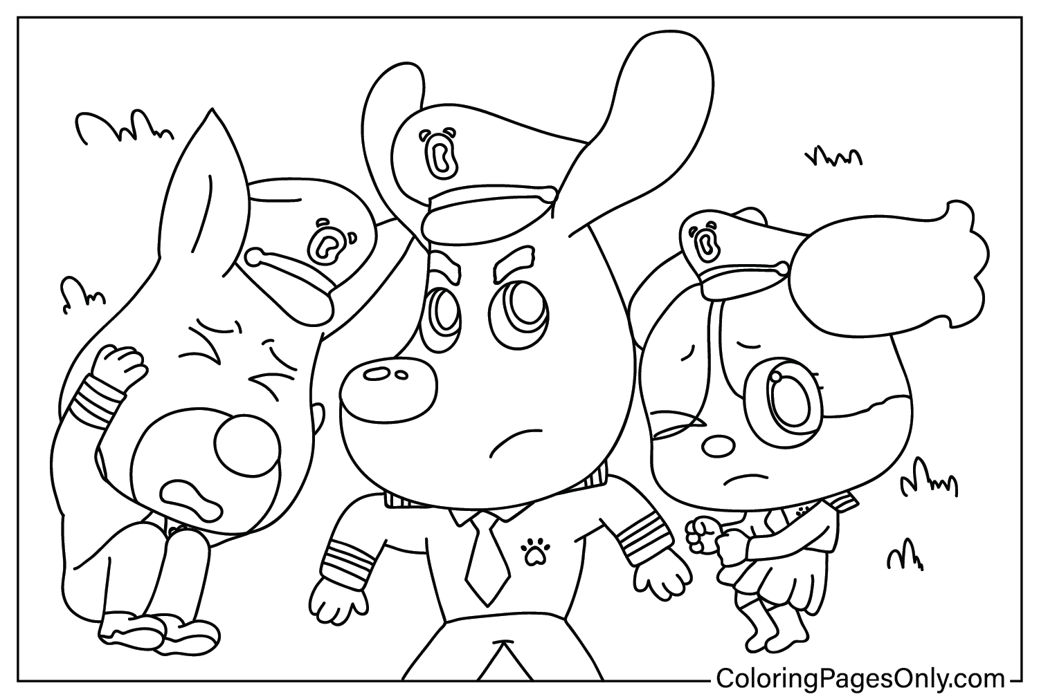 Safety Sheriff Labrador Coloring Page from Safety Sheriff Labrador