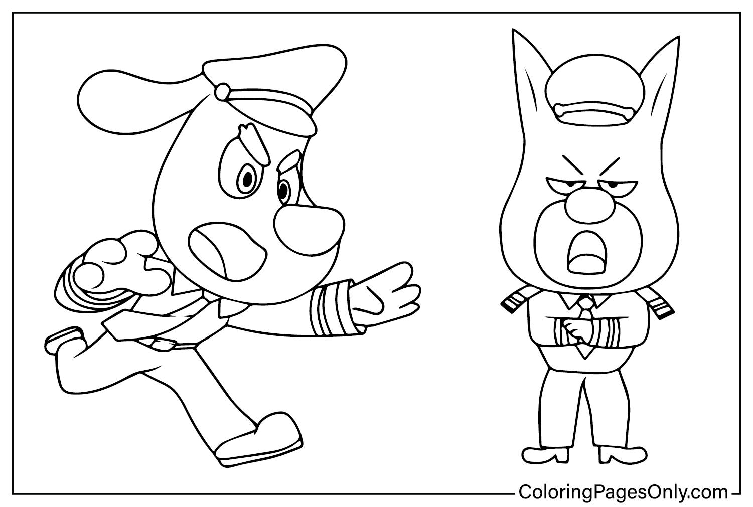 Safety Sheriff Labrador Coloring Sheet for Kids from Safety Sheriff Labrador