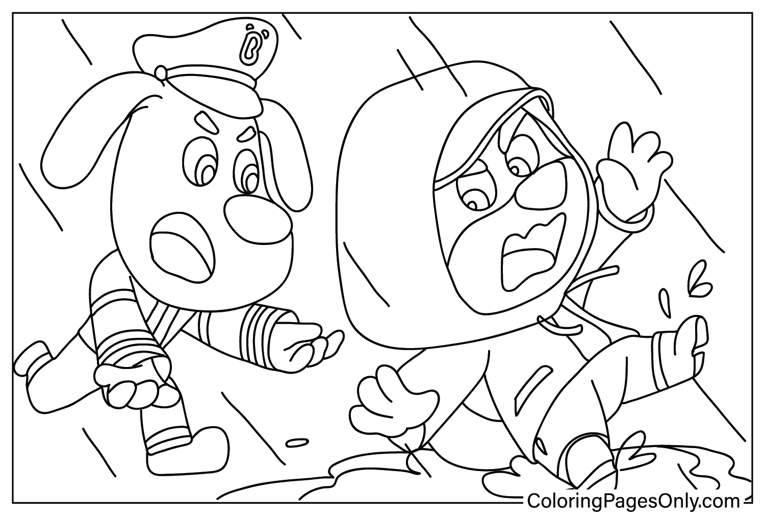 Safety Sheriff Labrador Coloring Sheet from Safety Sheriff Labrador