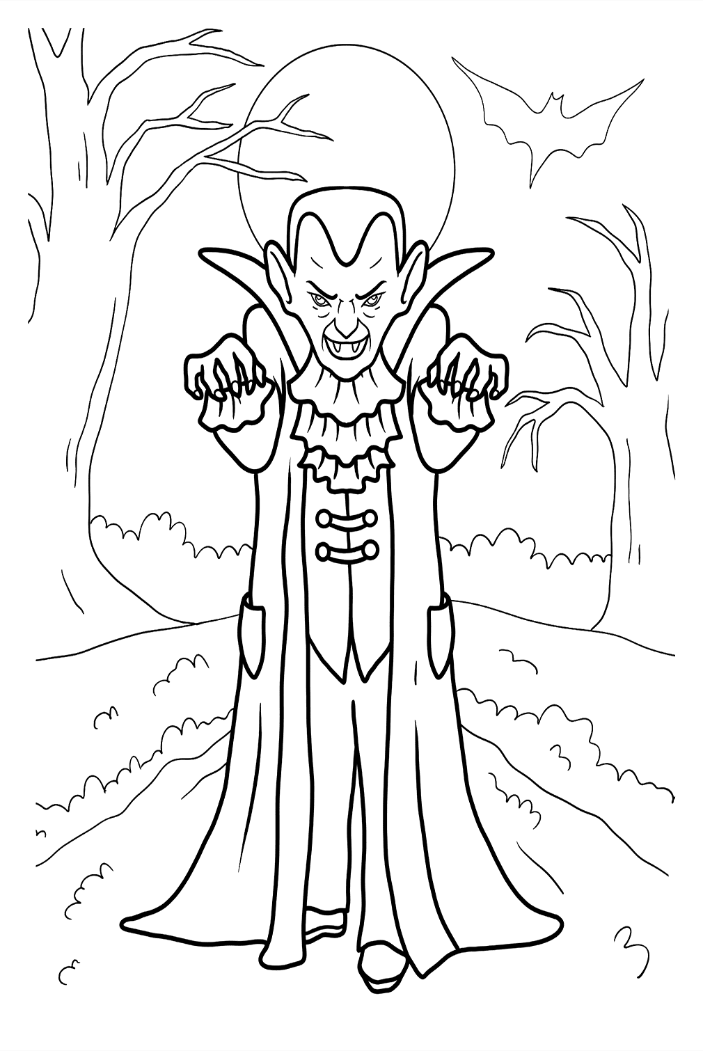 Desenho de Vampiro aterrorizador para Colorir - Colorir.com