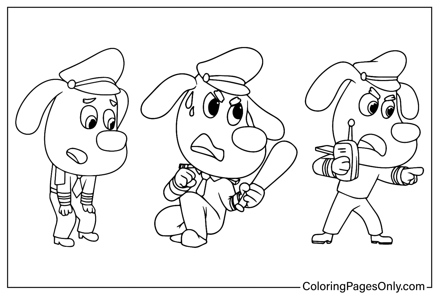 Sheriff Labrador Coloring Page from Safety Sheriff Labrador