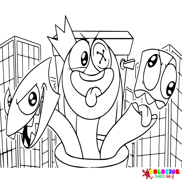 Skibidi Rainbow Friends Toilet Coloring Pages Coloringpagesonly Com