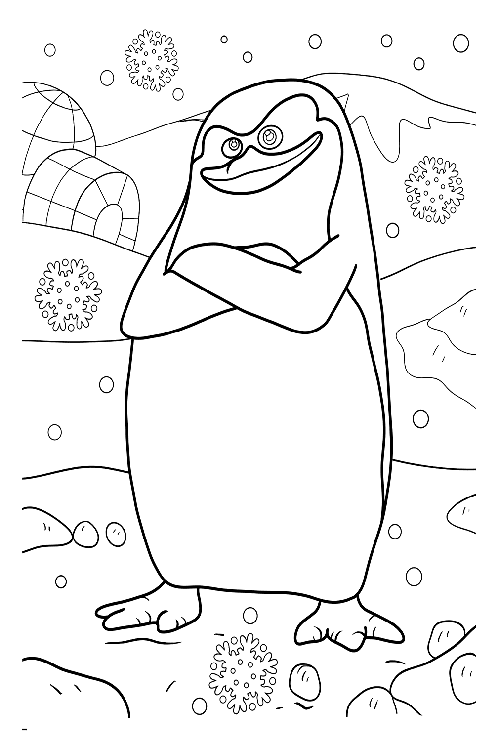 Skipper From Penguins Of Madagascar Coloring Page