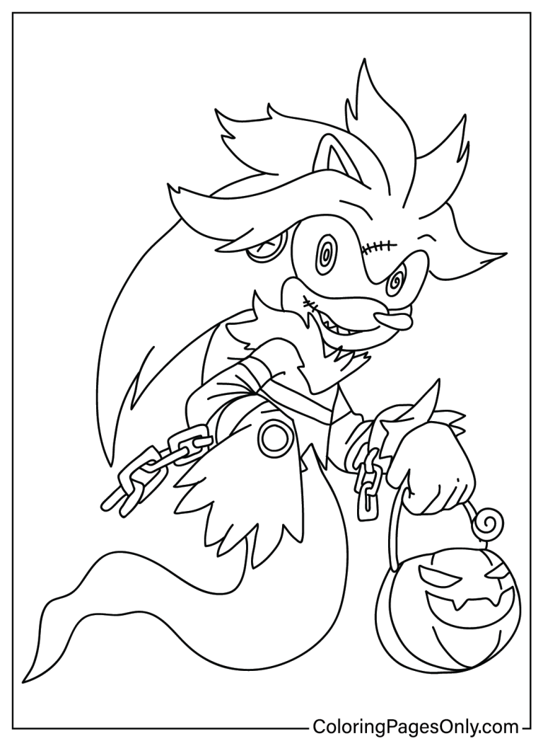 20 Free Printable Sonic Halloween Coloring Pages