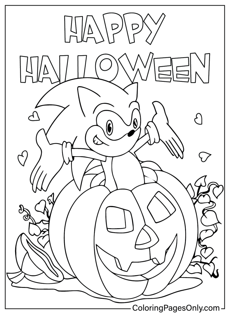 20 Free Printable Sonic Halloween Coloring Pages