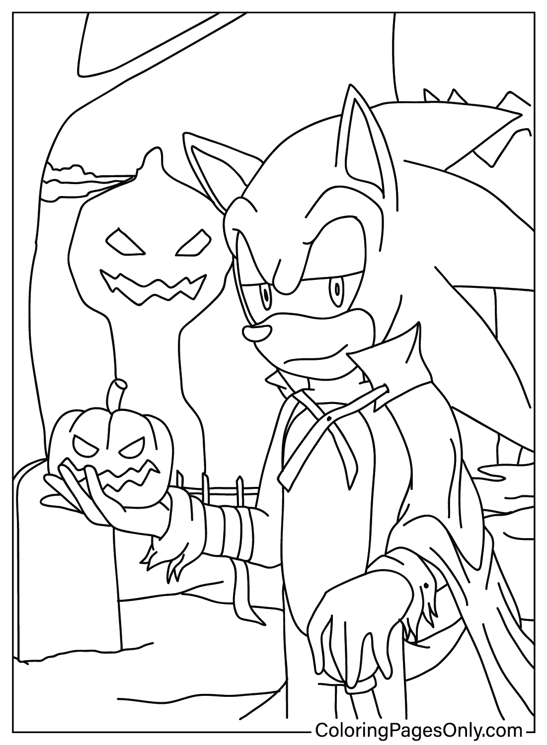 Sonic Halloween Coloring Page Halloween Coloring Halloween Coloring 
