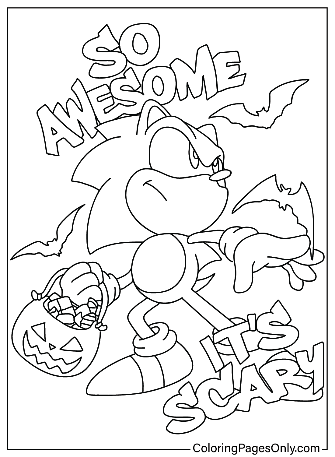 Sonic Halloween à colorier de Sonic Halloween