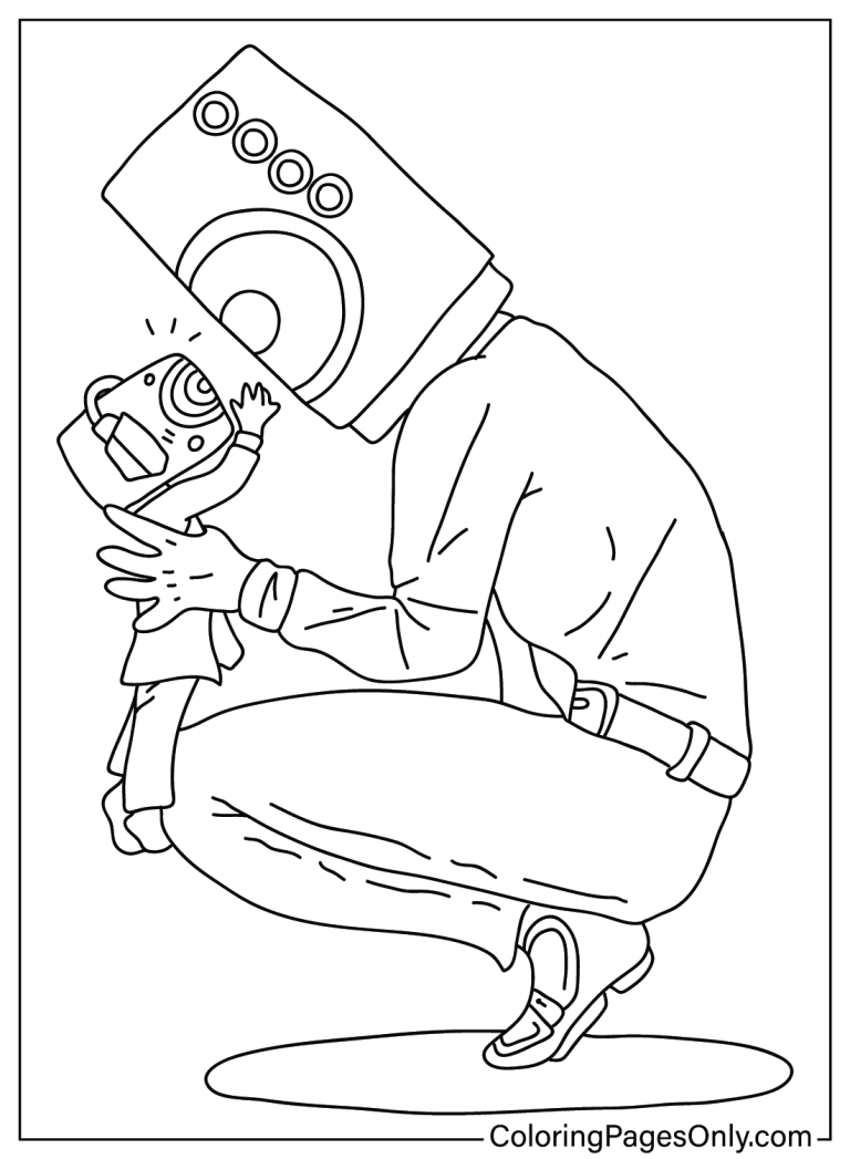 14 Free Printable Big Speakerman Coloring Pages