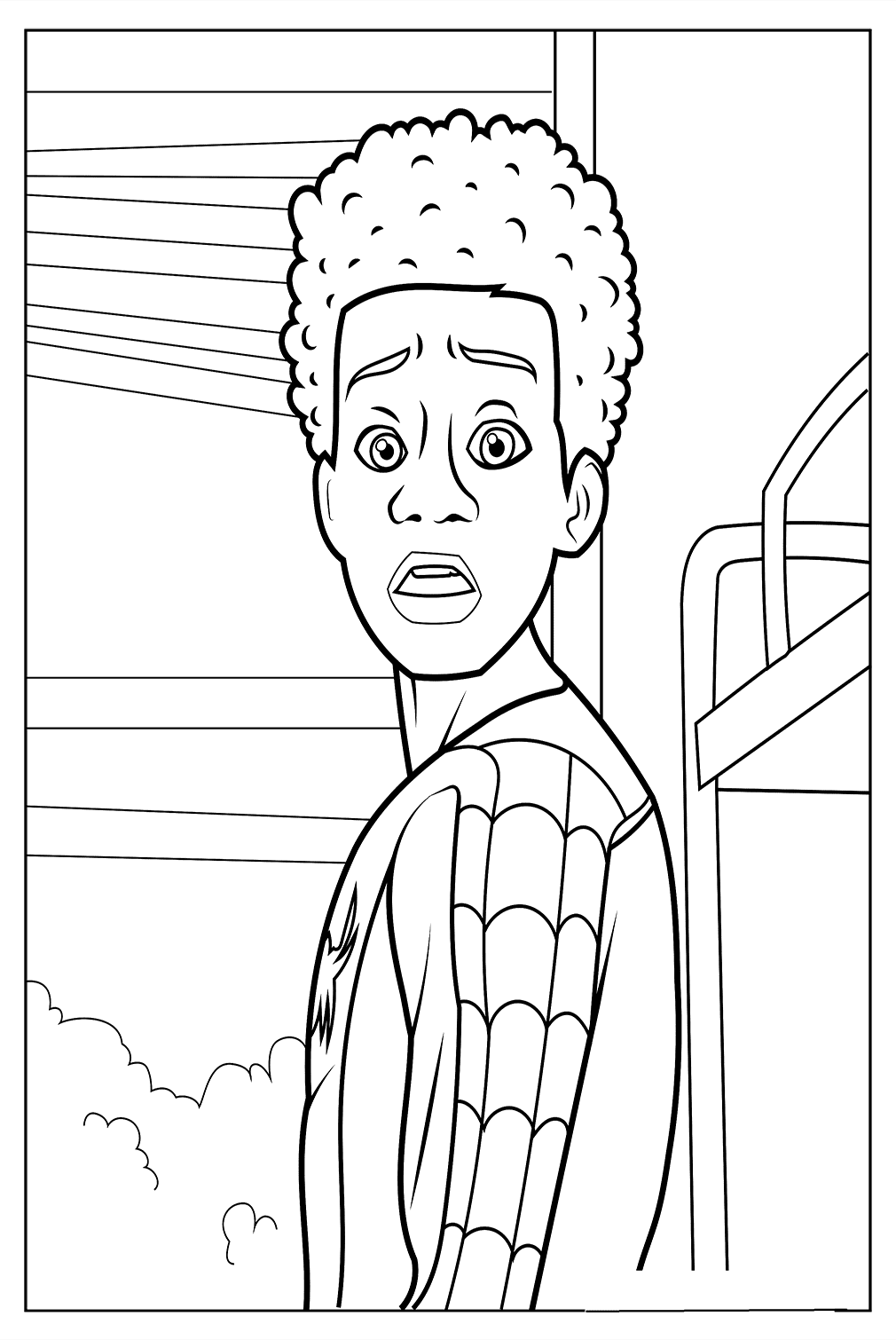 Real Spider-man Across The Spider Coloring Page from Spider-Man: Across the Spider