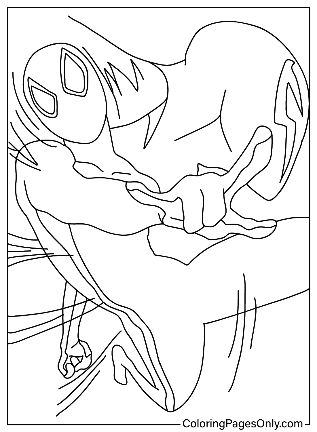 Spider-Man Across the Spider Coloring Page Free