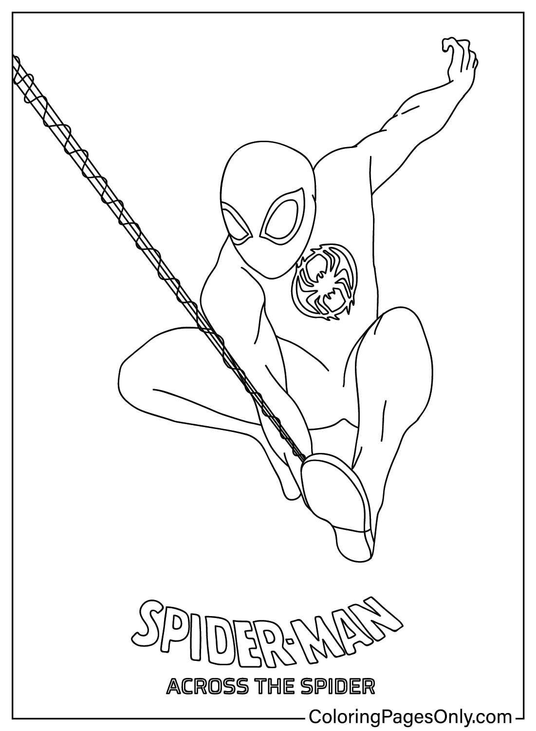 Spider-Man Across the Spider Coloring Page from Spider-Man: Across the Spider