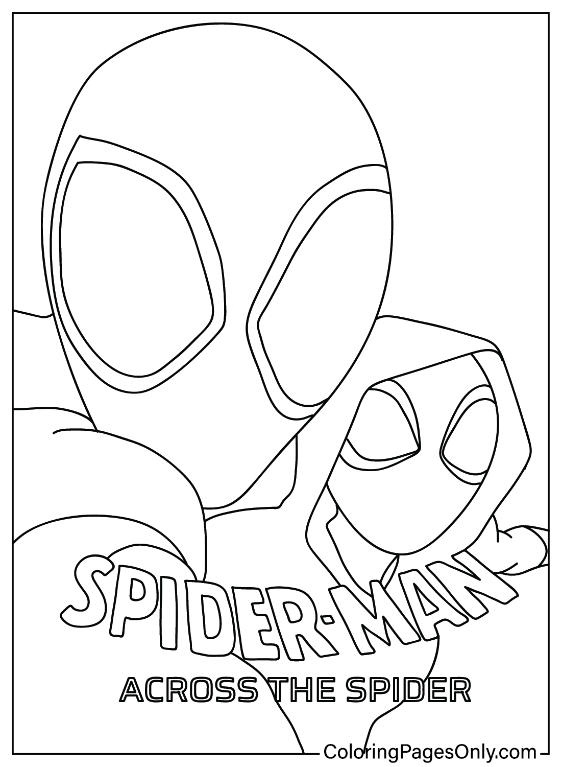 Página en color de dibujo de Spider-Man Across the Spider de Spider-Man: Across the Spider