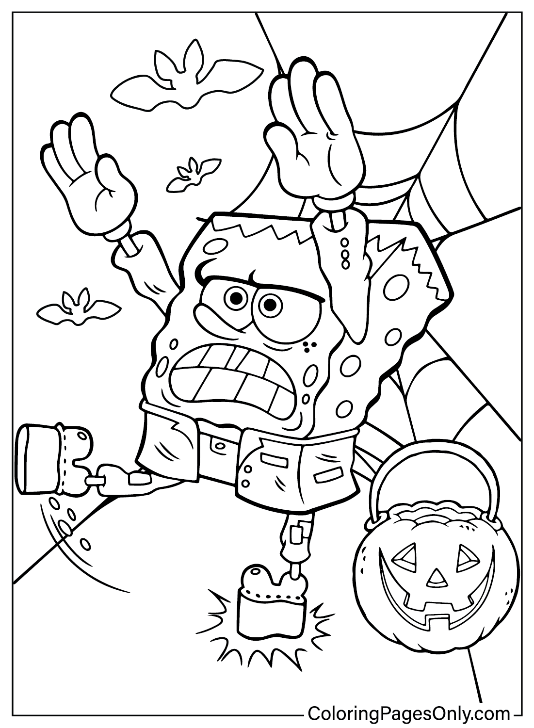 Spongebob Halloween Coloring Pages - Free Printable Coloring Pages