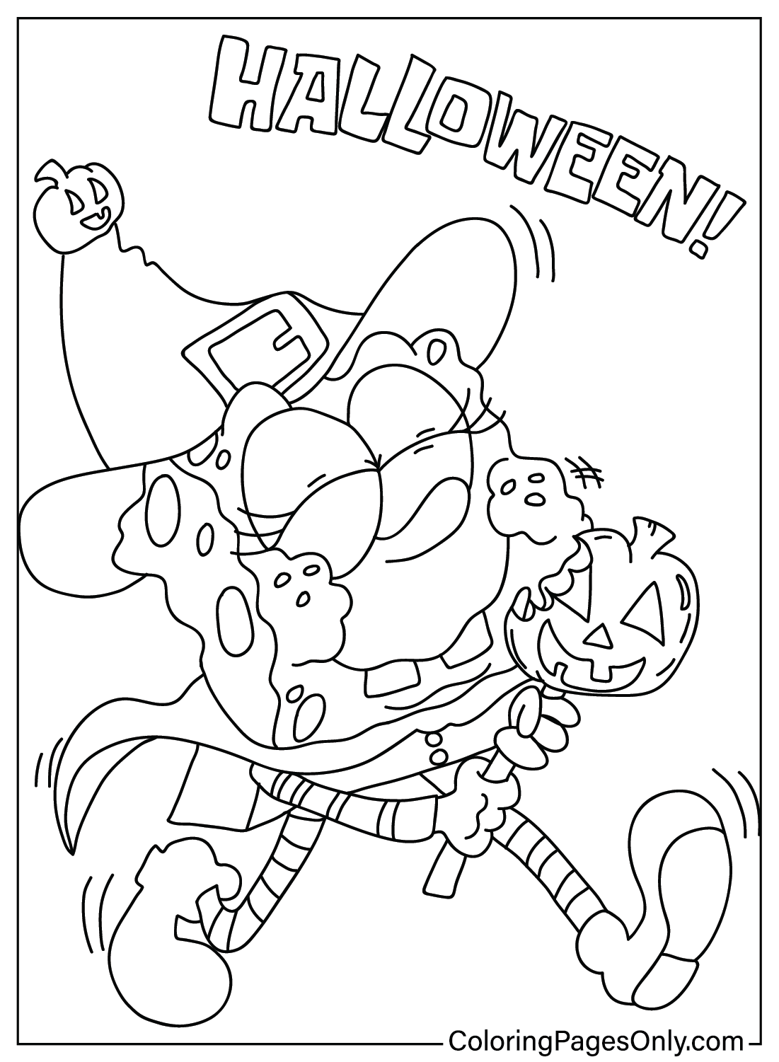 Spongebob Halloween Coloring Pages - Free Printable Coloring Pages