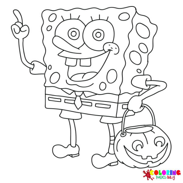 Disegni da colorare di Halloween di Spongebob