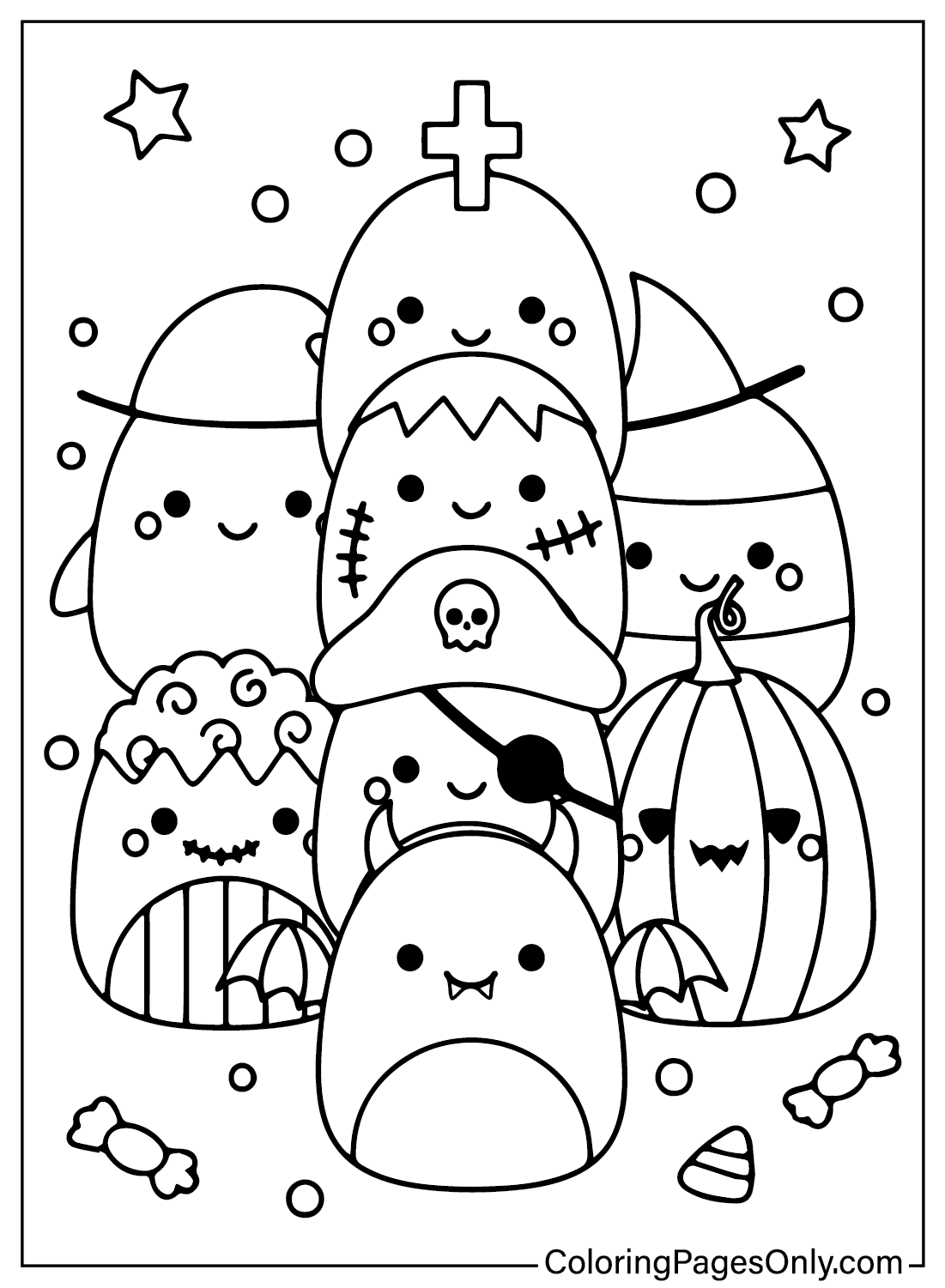 Squishmallow Halloween Coloring Sheet from Squishmallow Halloween
