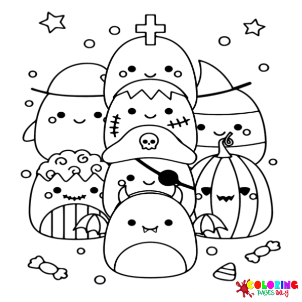Squishmallow Halloween Coloring Pages