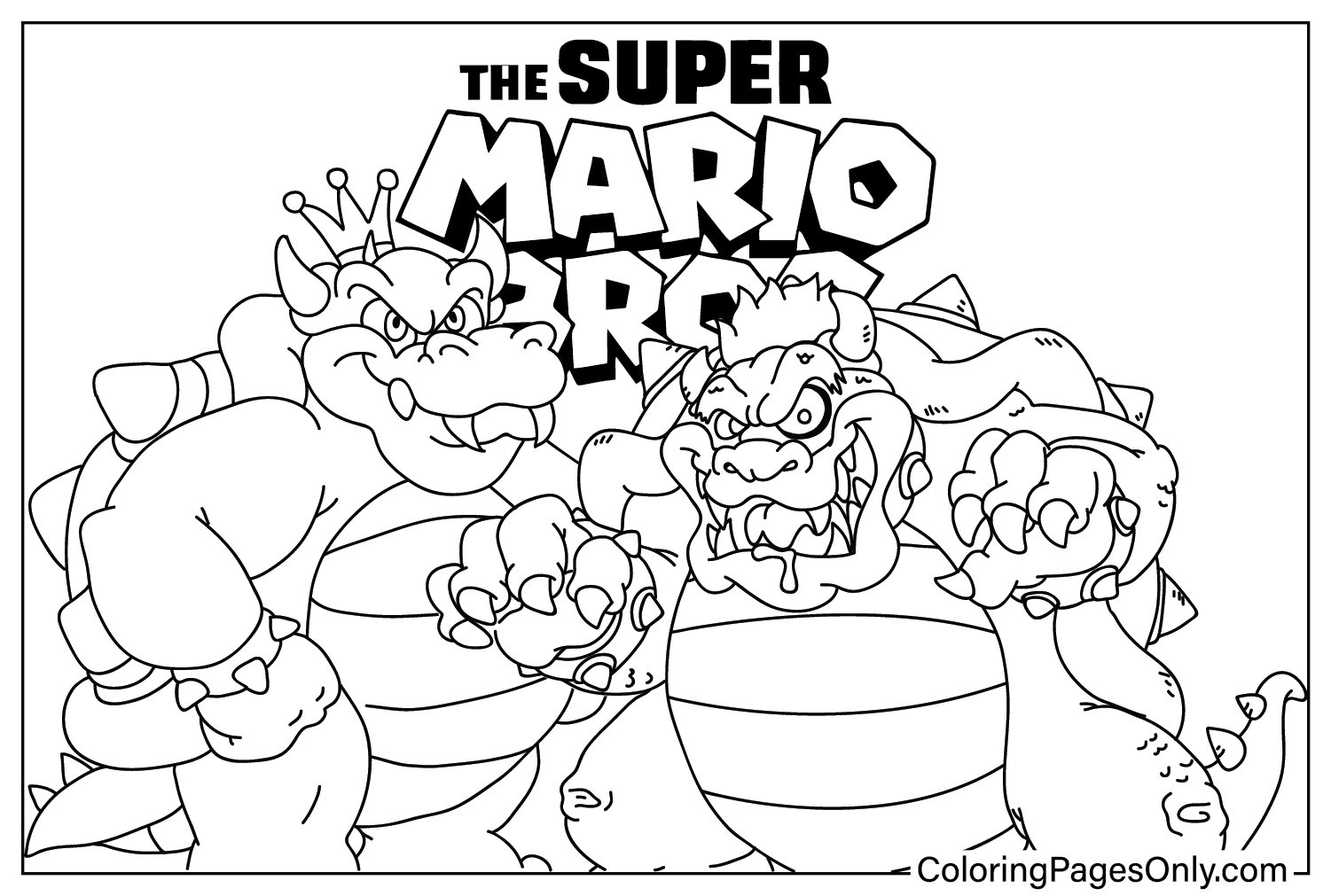 Раскраска из фильма Super Mario Bros. PDF из фильма Super Mario Bros.