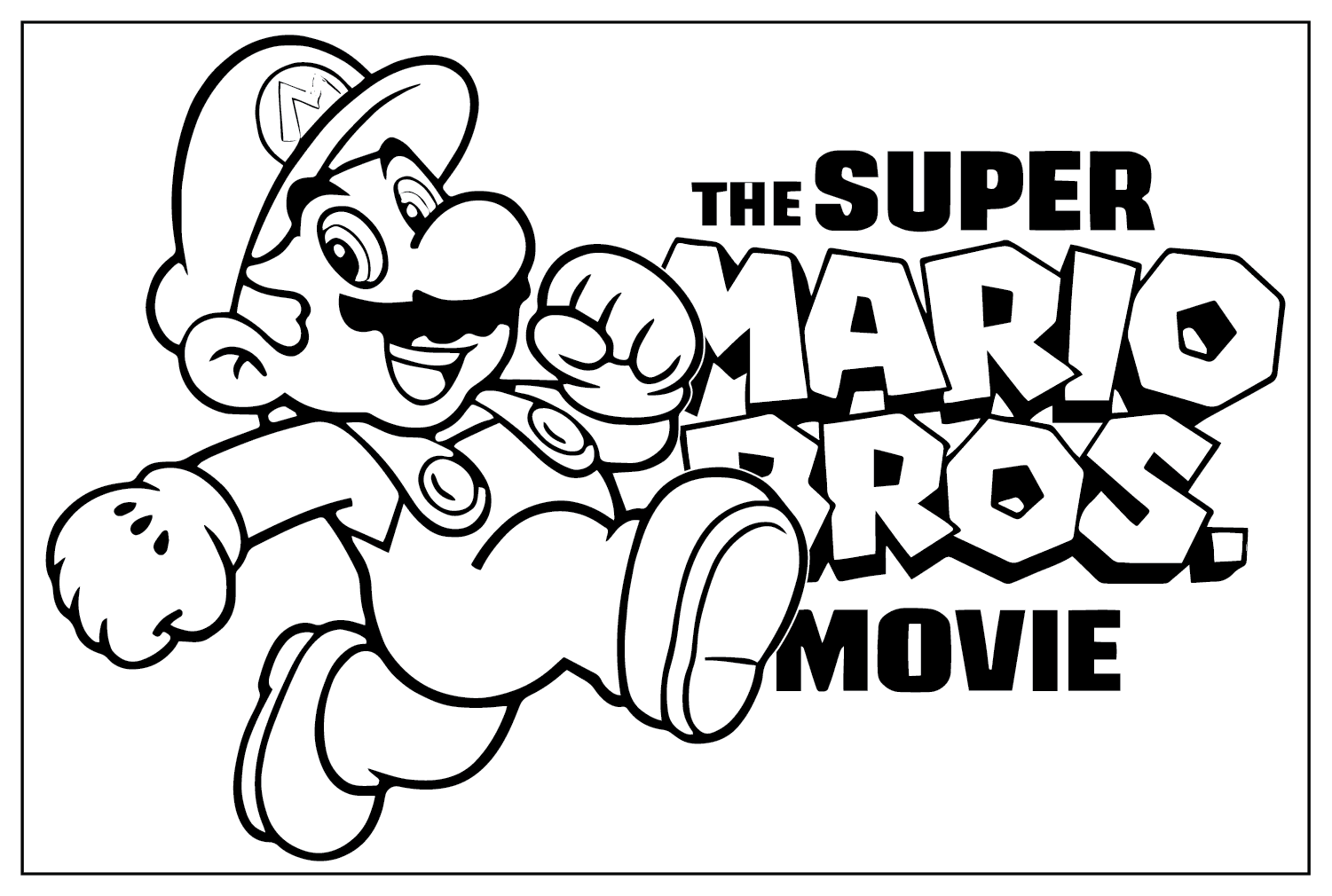 Pagina da colorare del film Super Mario Bros. dal film Super Mario Bros.