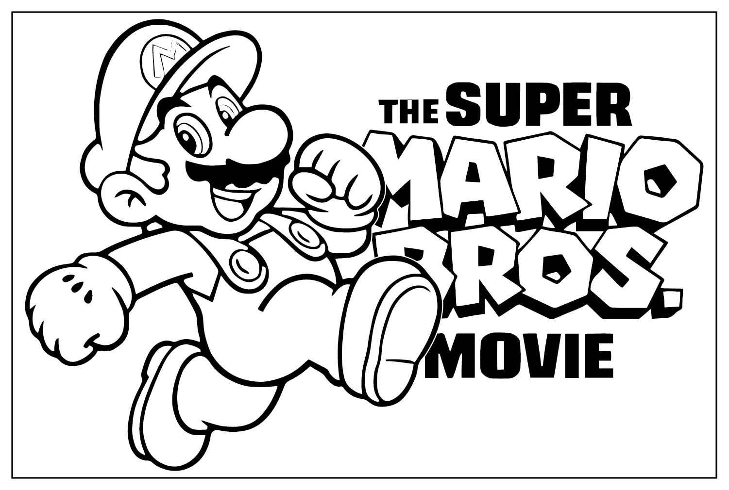 Super Mario Bros Movie Coloring Page Free Printable Coloring Pages