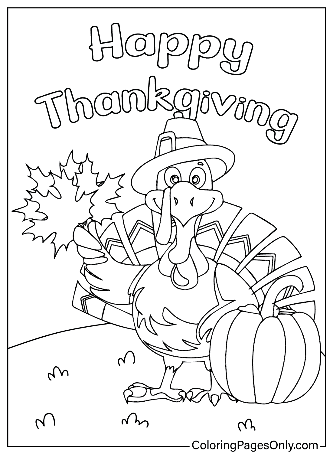 Coloriages de Thanksgiving Turquie