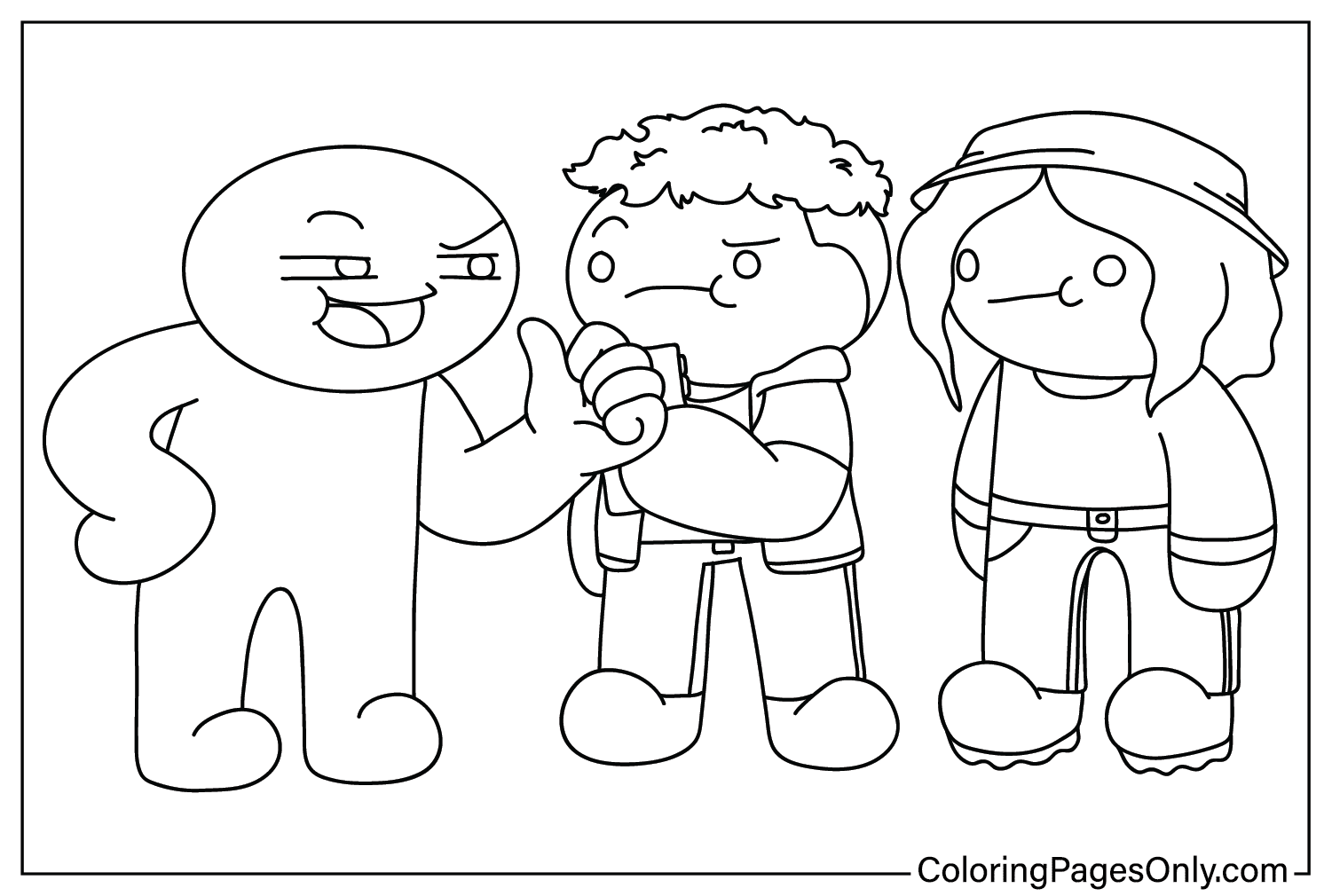 TheOdd1sOut Coloring Page PNG from TheOdd1sOut