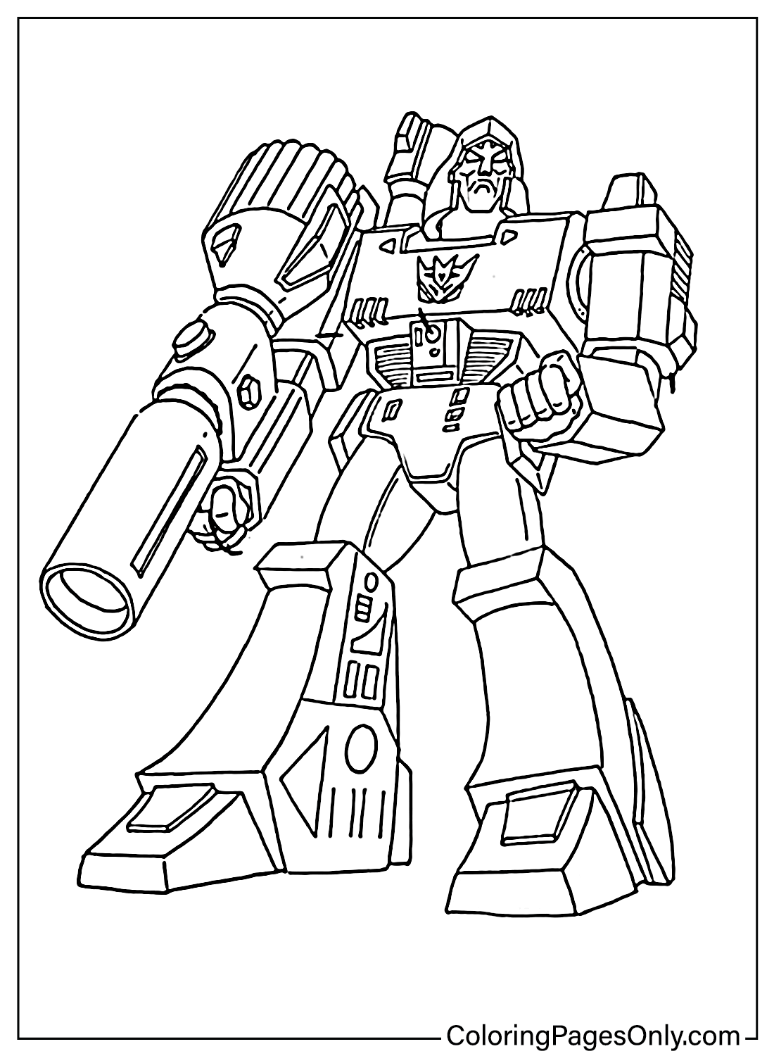 Transformers Coloring Pages Megatron