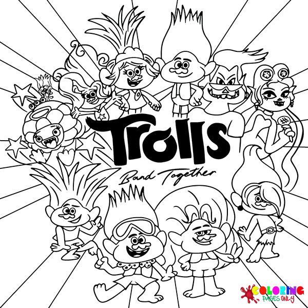 Desenho e Imagem Trolls Maravilhoso para Colorir e Imprimir Grátis para  Adultos e Crianças 