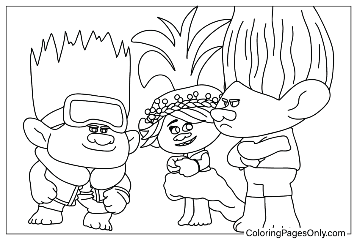 20 Free Printable Trolls Band Together Coloring Pages