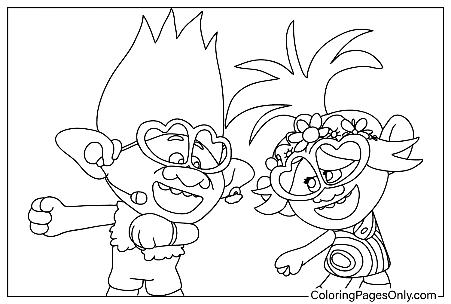 Trolls Band Together Coloring Pages to Printable - Free Printable ...