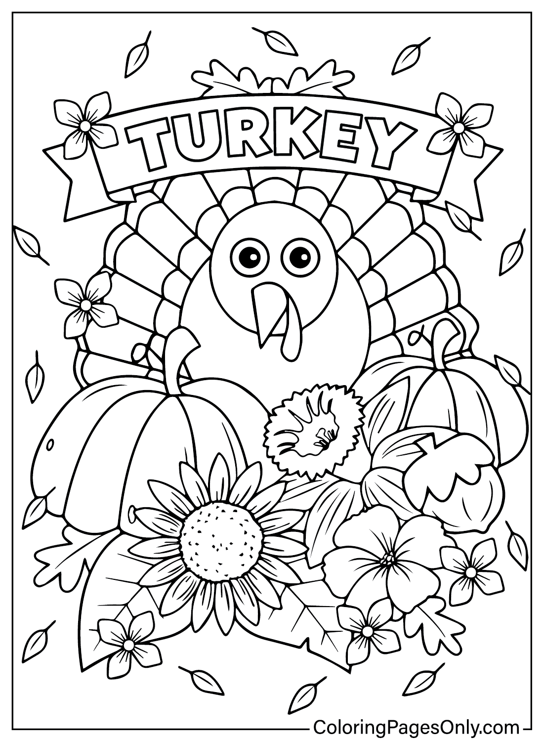 Página para colorir de Turquia da Turquia