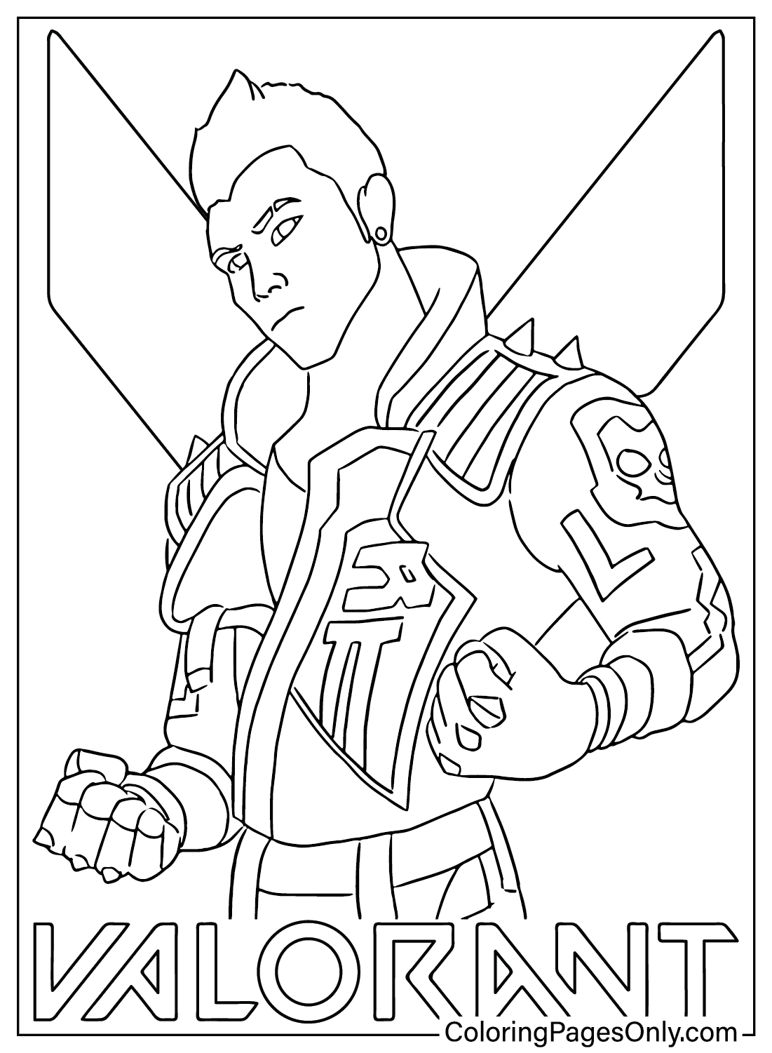 Valorant Yoru Coloring Page - Free Printable Coloring Pages