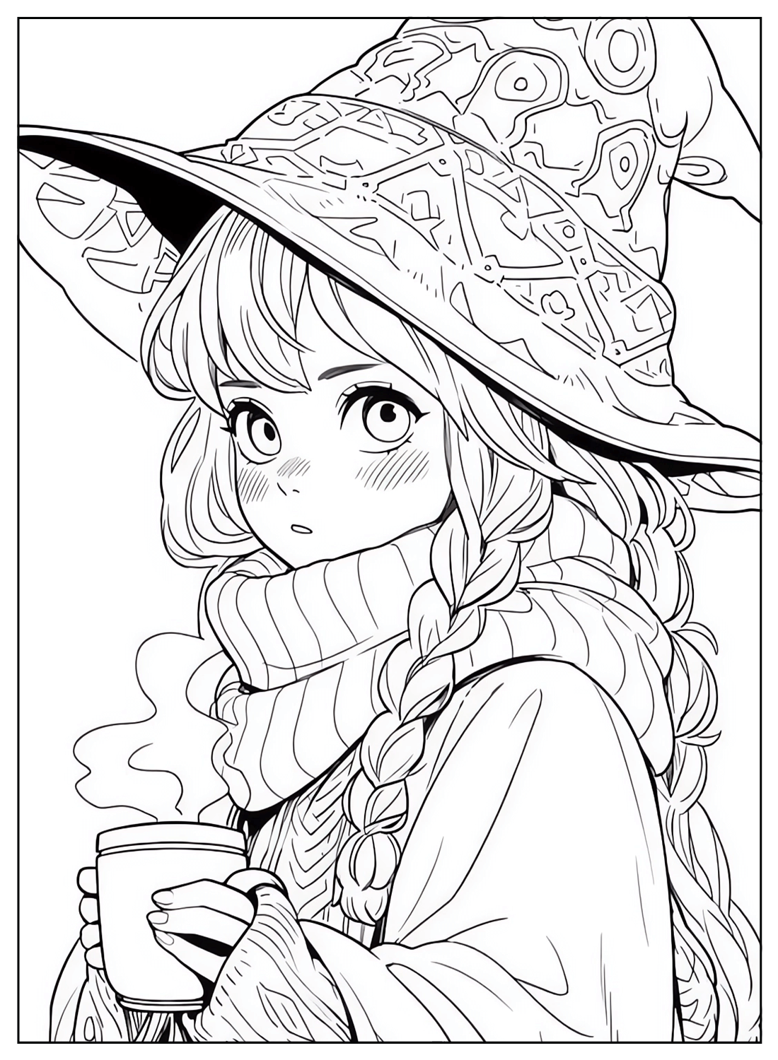 Witch Hat Coloring Sheets Printable