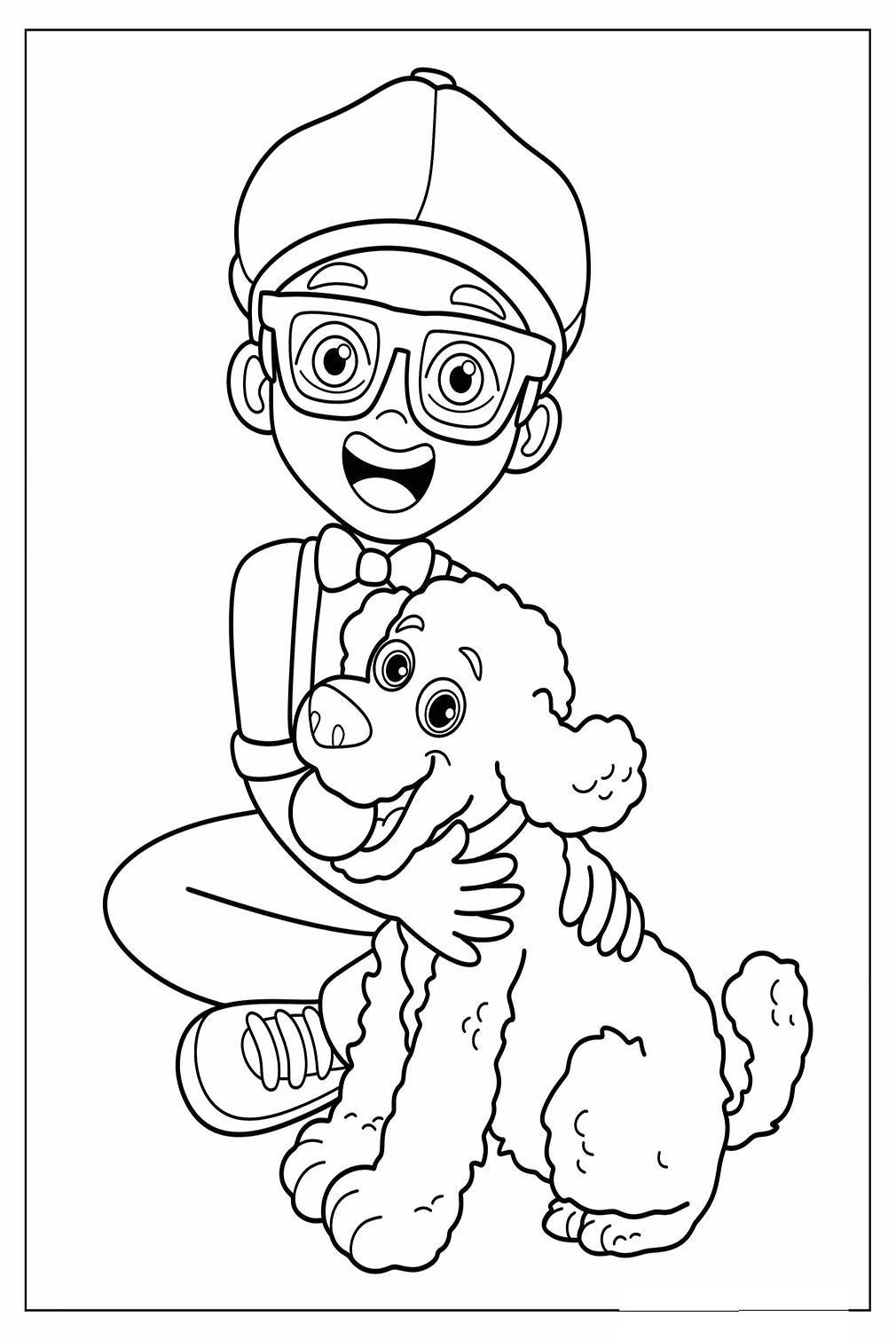 Young Blippi Coloring Page from Blippi