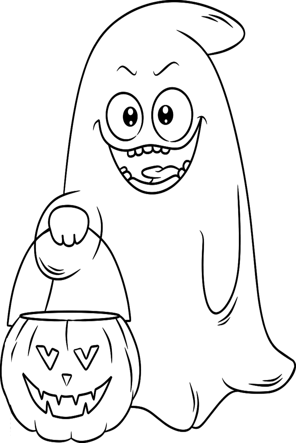 Fantasma carino e Jack O Lantern da Ghost