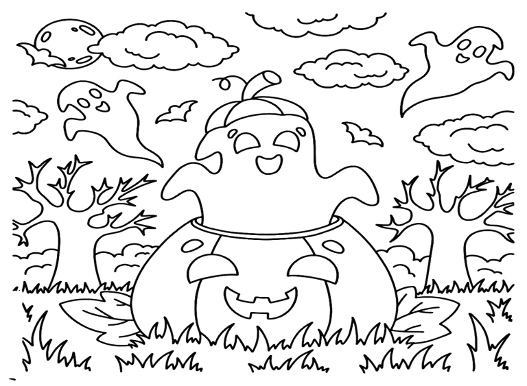 57 Free Printable Ghost Coloring Pages