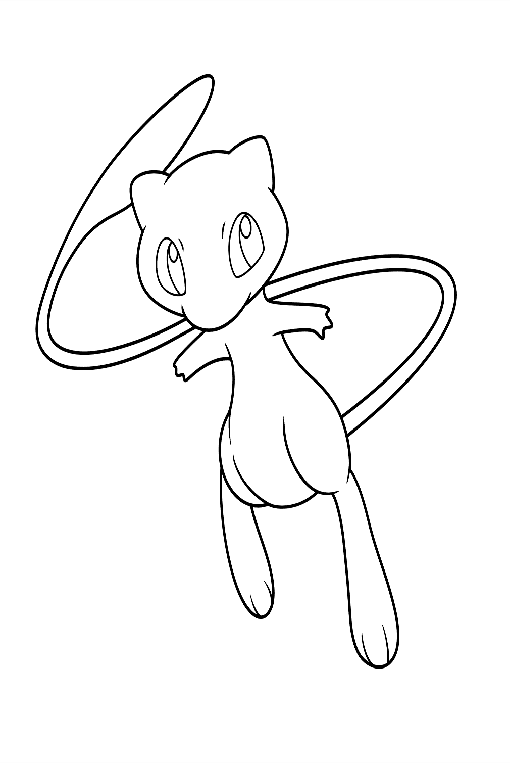 Mew Coloring Page For Preschool