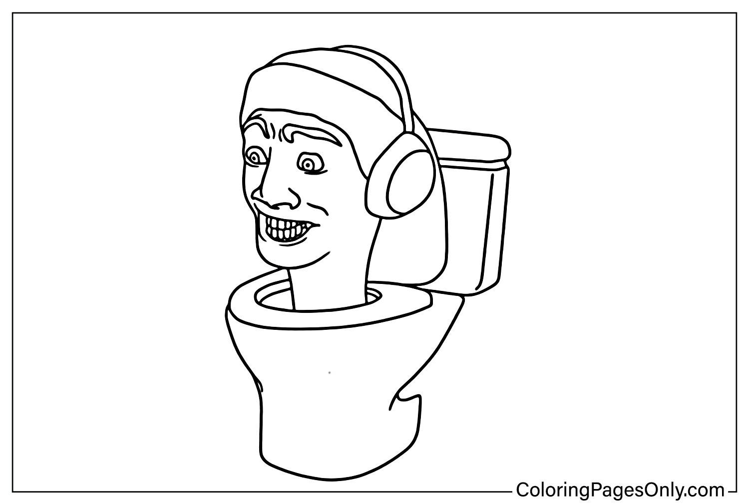 Coloriage des écouteurs de toilettes Skibidi de Skibidi Toilet