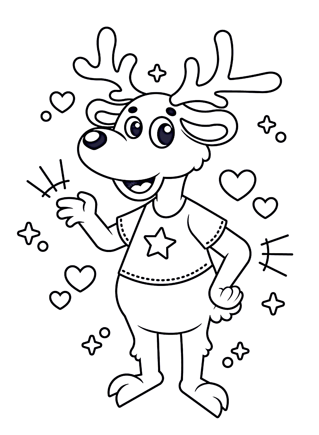 A Cartoon Deer Sheet