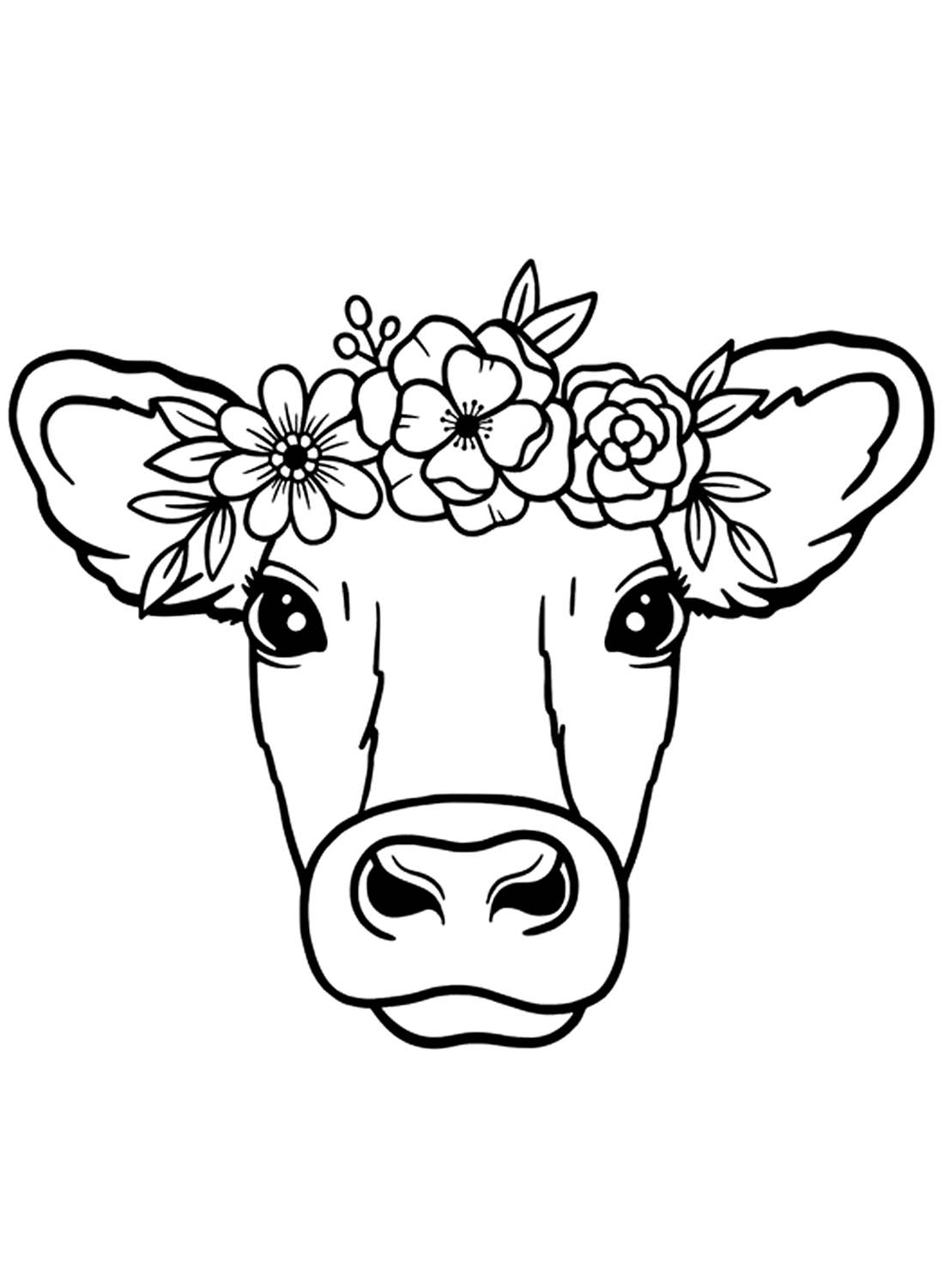 Uma imagem de cabeça de vaca